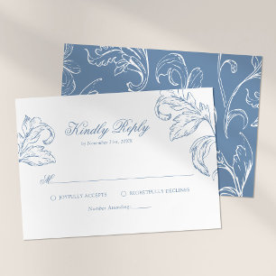Respuesta de Boda Azul Vintage Rococó