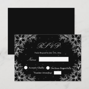 Respuesta de Boda Blanca con gráficos florales orn