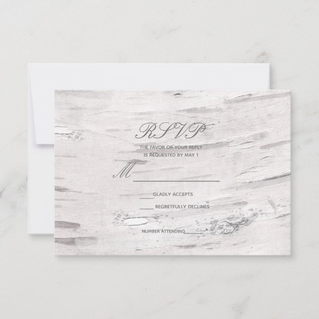 Respuesta de Boda Campestre y Rústica en Madera de (Anverso)