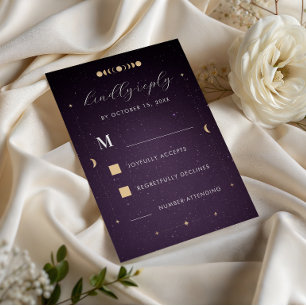 Respuesta de Boda Celestial Dorada Púrpura Galaxia