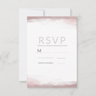 Respuesta de Boda Chic Moderna con Acuarela de Ros