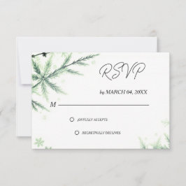 Respuesta de Boda Clásica Elegante Verde