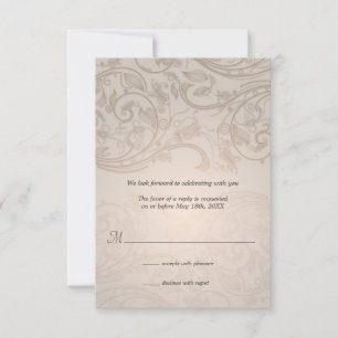 Respuesta de Boda con Florecimiento Beige