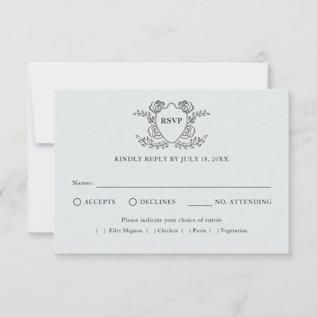 Respuesta de Boda con Letra Tradicional de Cresta  (Anverso)