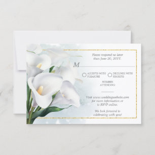 Respuesta de Boda con Lirio de Cala Blanco Marfil