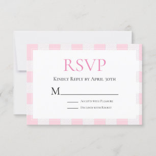 Respuesta de boda con verificación de búfalo rosa