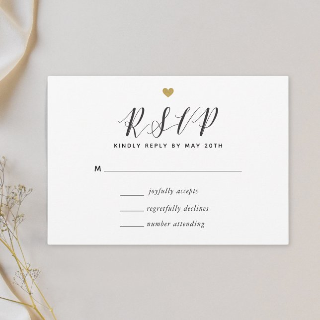 Respuesta de Boda Corazones de Oro Modernos (Subido por el creador)