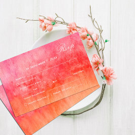 Respuesta de Boda de Acuarela Rosa Caliente y Nara