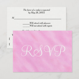 Respuesta de boda de acuarela rosa claro blanco