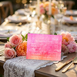 Respuesta de Boda de Acuarela Rosa Suave y Naranja