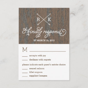 Respuesta de Boda de barras rusas / Tarjetas RSVP