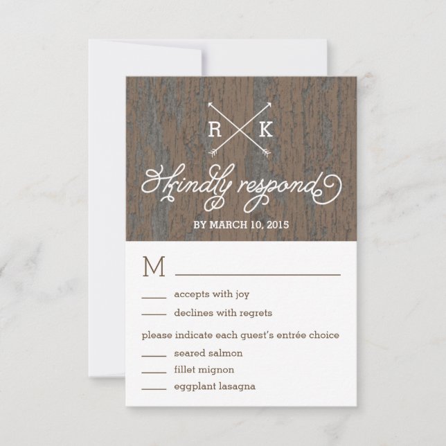 Respuesta de Boda de barras rusas / Tarjetas RSVP (Anverso)