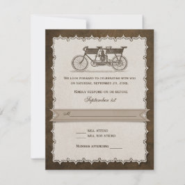 Respuesta de Boda de Bicicleta Tandem de Siglo XIX