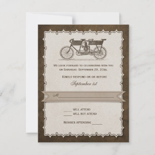 Respuesta de Boda de Bicicleta Tandem de Siglo XIX