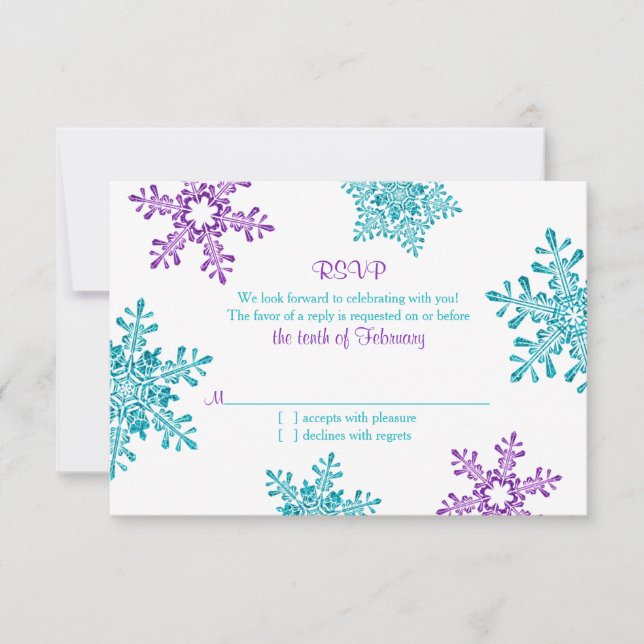 Respuesta de Boda de Invierno con Copo de Nieve Mo (Anverso)