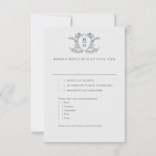 Respuesta de Boda de la Cresta Vintage Regencia