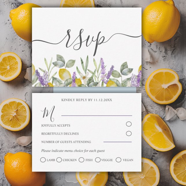 Respuesta de Boda de Limones Rústicos y Lavanda (Subido por el creador)