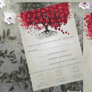 Respuesta de Boda de Manzana Hoja Corazón Rojo