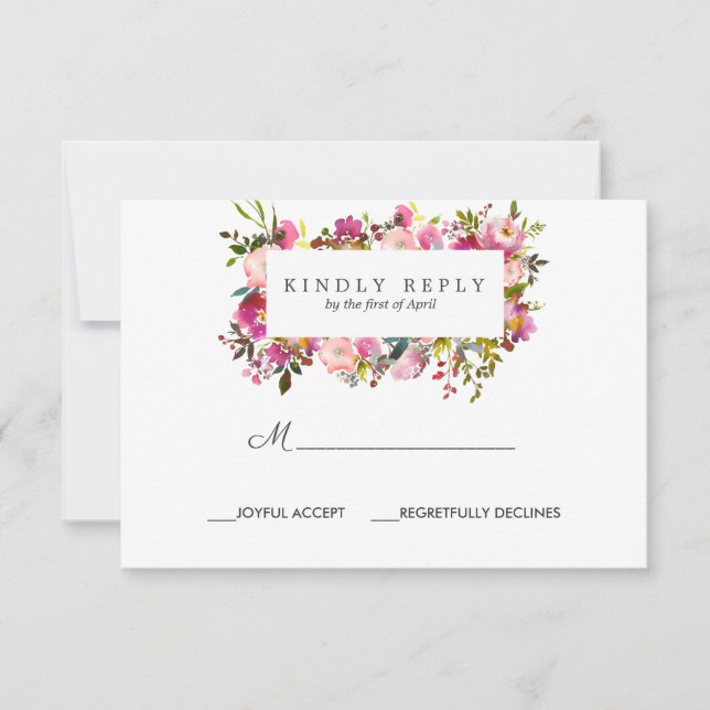 Respuesta de Boda de marco de brillo brillante RSV (Anverso)