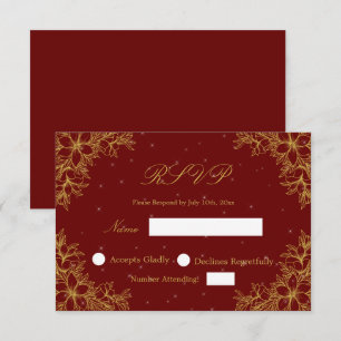 Respuesta de Boda de Oro con gráficos florales orn