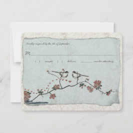 Respuesta de Boda de Pájaros Damask Vintage