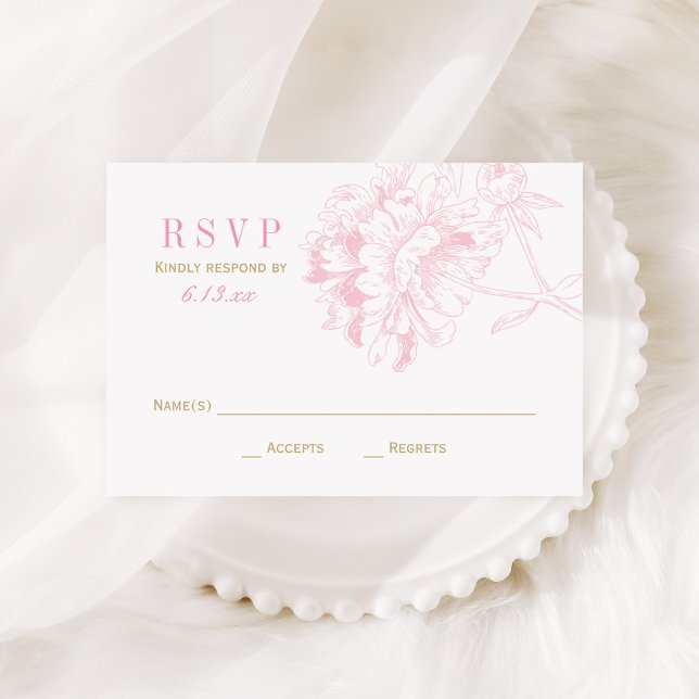 Respuesta de Boda de Peonía Rosa y Oro (Subido por el creador)