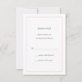 Respuesta de Boda de Peony Pink Bored RSVP