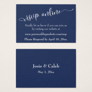 Respuesta de Boda en Línea Inserte Blanco Script &