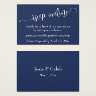 Respuesta de Boda en Línea Inserto Blanco Script y