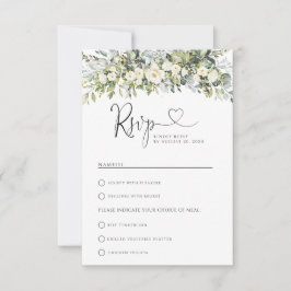 Respuesta de Boda Floral Blanca con Opción de Comi