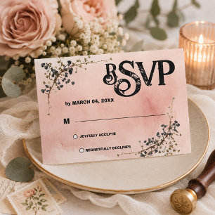 Respuesta de boda floral botánica rosa polvorienta
