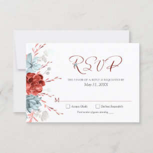 Respuesta de boda floral de coral