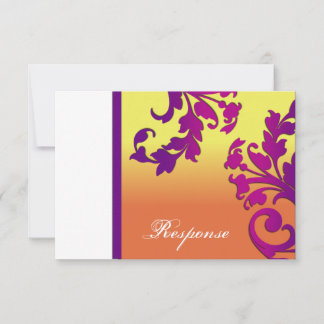 Respuesta de Boda floral de destino tropical RSVP