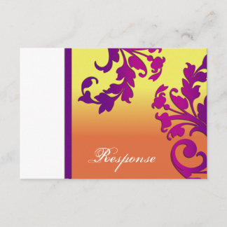 Respuesta de Boda floral de destino tropical RSVP