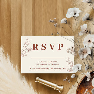Respuesta de boda floral de hiedra beige marfil te