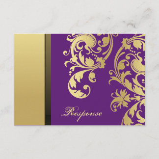Respuesta de Boda floral Purple & Gold Shimmer RSV