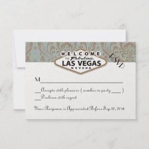 Respuesta de Boda Floral Retro Damask Las Vegas