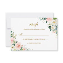 Respuesta de Boda Floral Rubor Botánico Dorado