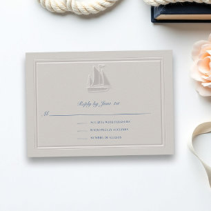 Respuesta de boda formal clásica de velero costero