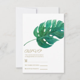 Respuesta de Boda Hawaiana con Hoja de Palma Verde