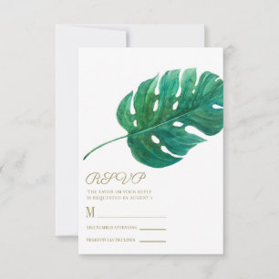 Respuesta de Boda Hawaiana con Hoja de Palma Verde