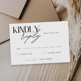 Respuesta de Boda Minimalista Amable