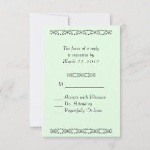 Respuesta de Boda Minty Simple