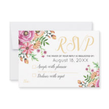 Respuesta de Boda Moderna Floral Melocotón