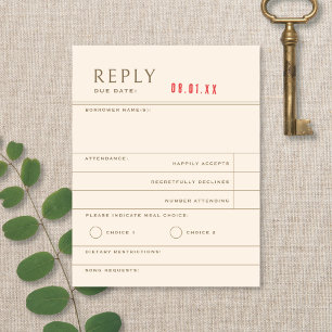 Respuesta de Boda Neutral de Libro de Biblioteca A