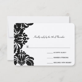 Respuesta de Boda Real Black Damask