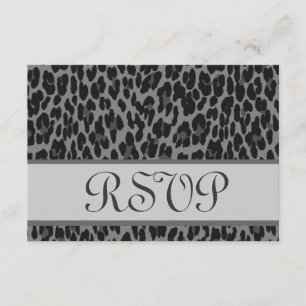 Respuesta de Boda RSVP de impresión de leopardo gr