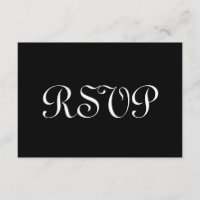 Respuesta de Boda RSVP en blanco y negro