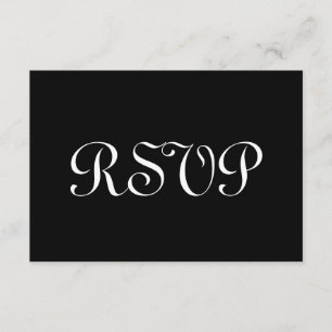 Respuesta de Boda RSVP en blanco y negro
