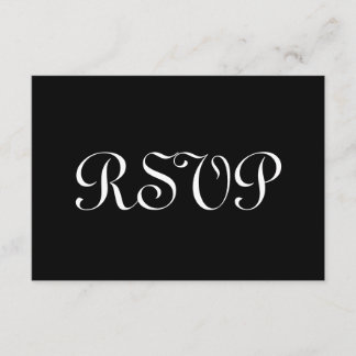 Respuesta de Boda RSVP en blanco y negro
